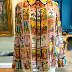 Alice + Olivia Silk Tarot Blouse